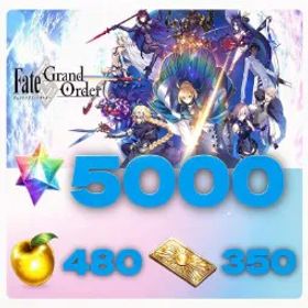 フェイトグランドオーダー 💜Japan💜5000+ Saint Quartz 💜350+ Summon Tickets 💜480+ Golden Apples💜
