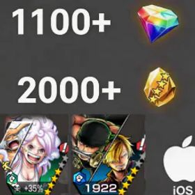 ワンピースバウンティラッシュ Bonney+Zoro&Sanji💎1100+✨2000+
