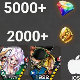 ワンピースバウンティラッシュ Bonney+Zoro&Sanji💎5000+✨2000+