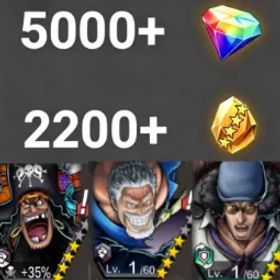 ワンピースバウンティラッシュ Teach+Garp+Kuzan💎5000+✨2200+