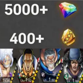 ワンピースバウンティラッシュ Luffy+【Borsalino】+Garp+Kuzan💎5000+✨400+