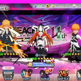 ブリーチブレイブソウル BB2500[GLOBAL Server]75000-78000 Spirit Orbs| 280-350 of Lv 200 5/6-star characters