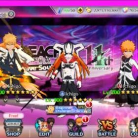 ブリーチブレイブソウル [GLOBAL Server]74000-78000 Spirit Orbs| 280-350 of Lv 200 5/6-star characters