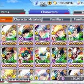ブリーチブレイブソウル Global 41K orbs💎🟣4 MT including New aizen, ichigo,grimjow and bbs tickets