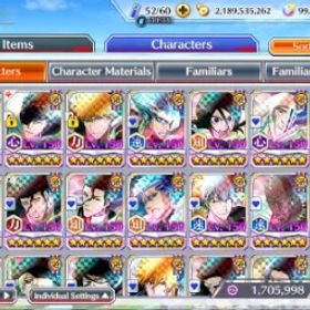 ブリーチブレイブソウル Global 100k💎 orbs+🟣26MT unit including New Aizen ,140 gold item,9 SMS+ bbs tickets