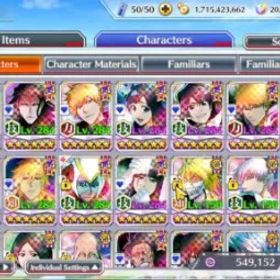 ブリーチブレイブソウル Global|BP 1M+20K Or|Fresh All Story|6MT|TYBW26 Aizen,Bambieta,ShunSui,11th Aizen,Swimsuit26 Gisele,Etc|8 Char 5/5|KlabID|BBS3038
