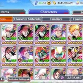 ブリーチブレイブソウル GLOBAL|BP 1,2M+1K CC|58K Orb|Lv200 TYBW26 Byakuya,Rukia,11th Aizen,Ulquiora,GrimJow,Duo New Ichigo,10th Ichig,Etc|KlabID|BBS3025
