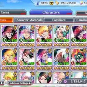ブリーチブレイブソウル Global|BP 814K+1K CC|53K Orb|TYBW26 Ichigo,Aizen,11th Aizen,GrimJow,New Ichigo,10th Rukia,Ichigo,Etc|5,5K AccTic|Klab ID|BBS3036