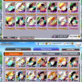 ブリーチブレイブソウル BBS393 – Global Endgame Account | 5/5 New Gremmy, Robert, Aizen, Ichigo & 11th Anni Aizen, 36K Orbs