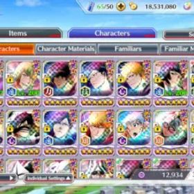 ブリーチブレイブソウル | BLEACH: BRAVE SOULS | CROSS-PLATFORM | PERSONAL MID-TO-ENDGAME ACCOUNT | ❮ 💎 370+ 6-STAR CHARACTERS • 12,000+ ORB FARM POTENTIAL • GOLD ACCESSORIES 💎 ❯