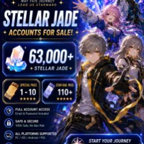 崩壊スターレイル NA ✦ 64K+ Stellar Jade ✦ 6+ Special Pass