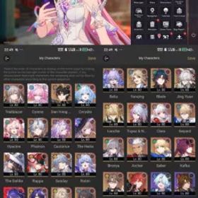 崩壊スターレイル All Platform 🎮 EU 🇪🇺 Level70 🛍️ 56 Character 34 5'Star 🌟 20 Weapon 5'Star 🏆 The Herta 💎 Hyacine 🛡️ Cyrene 🌹 Cerydra 🛍️ Phainon 🎉 Code1264