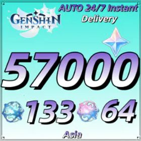 原神 💞【Asia】57000-59000 Primogems💎133+Acquaint Fate💎64+Intertwined Fate🎁 Starter Wish Reroll 🎁AUTO 24/7 Instant Delivery