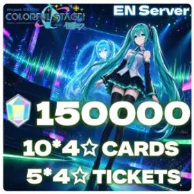プロジェクトセカイカラフルステージ！ 💜GLOBAL 💜150K Crystals 💜10* 4★ Characters💜