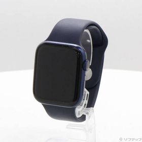 〔中古〕Apple(アップル) Apple Watch Series 6 GPS 44mm ブルーアルミニウムケース ディープネイビースポーツバンド〔297-ud〕