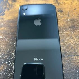 iPhoneXR 64G ブラック ガラスコーティング 液晶ヒビ有