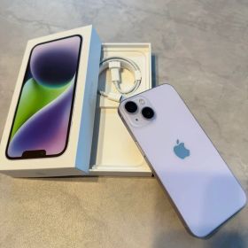 【美品】Apple iPhone 14 256GB パープル 最大容量76%