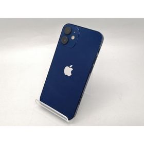 【中古】Apple au 【SIMロックあり】 iPhone 12 mini 128GB ブルー MGDP3J/A【広島本通】保証期間１ヶ月【ランクB】