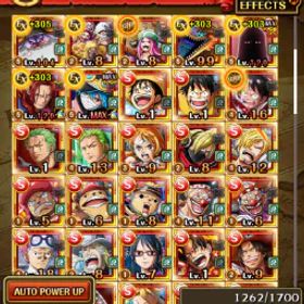 ワンピーストレジャークルーズ IOS/ANDROID. Selling this high end lvl 1131 account. All Anni characters and new super sugo characters.