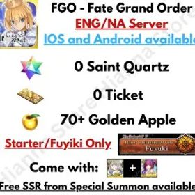 フェイトグランドオーダー 💎Only tutorial💎Global/NA💎Oberon + Ruler Skadi | 70+ Golden Apple (Fuyuki Only)