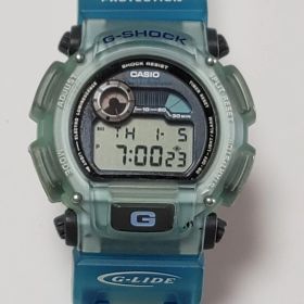 ★【稼働品】 カシオ G-SHOCK G-LIDE DW-9000 1627 スケルトン グリーン ブルー クロスバンド デジタル メンズ 腕時計 CASIO ジーショック