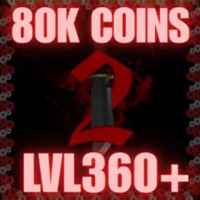 ロブロックス 🩸LEVEL 360+💰COINS 80K+🩸