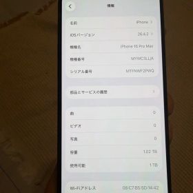 海外版 iPhone 16 Pro Max 1TB，美品，バッテリー93%