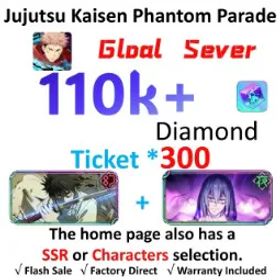呪術廻戦ファントムパレード [Global-TW] | Yuta Okkotsu (Lend Me Your Power) | 💎110K+ Cubes | 300+ Tickets | 10-20 SSR Units ⭐ | Story Completed