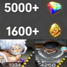 ワンピースバウンティラッシュ Luffy+Saturn💎5000+✨1600+