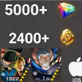 ワンピースバウンティラッシュ Zoro&Sanji+Garp💎5000+✨2400+