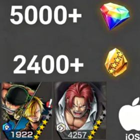 ワンピースバウンティラッシュ Zoro&Sanji+ShanksHoly💎5000+✨2400+