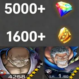 ワンピースバウンティラッシュ Nusjuro +Garp💎5000+✨1600+