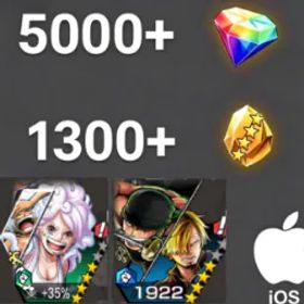 ワンピースバウンティラッシュ Bonney+Zoro&Sanji💎5000+✨1300+