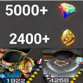 ワンピースバウンティラッシュ Zoro&Sanji+Saturn💎5000+✨2400+