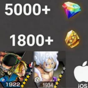 ワンピースバウンティラッシュ Zoro&Sanji+Luffy💎5000+✨1800+