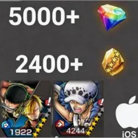 ワンピースバウンティラッシュ Zoro&Sanji+Law+💎5000+✨2400+