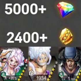 ワンピースバウンティラッシュ Bonney+Luffy+Kuzan💎5000+✨2400+
