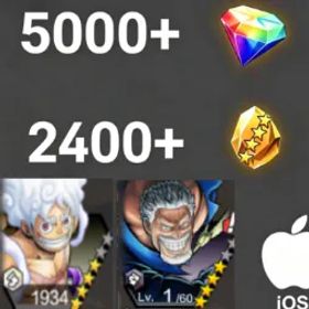 ワンピースバウンティラッシュ Luffy+Garp💎5000+✨2400+