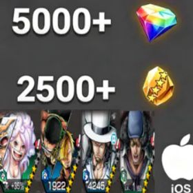 ワンピースバウンティラッシュ Bonney+Zoro&Sanji+Lucci+Kuzan💎5000+✨2500+