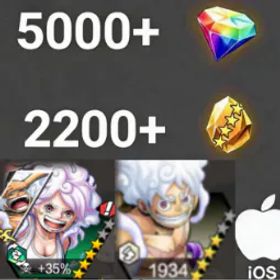 ワンピースバウンティラッシュ Bonney+Luffy💎5000+✨2200+