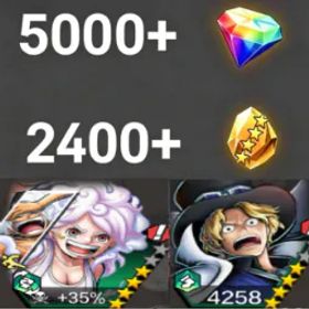 ワンピースバウンティラッシュ Bonney+Sabo💎5000+✨2400+
