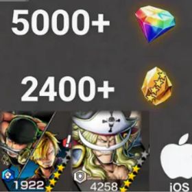 ワンピースバウンティラッシュ Zoro&Sanji+Newgate💎5000+✨2400+