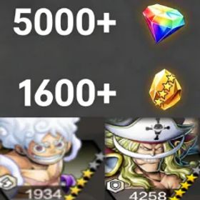 ワンピースバウンティラッシュ Luffy+Newgate💎5000+✨1600+