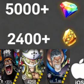 ワンピースバウンティラッシュ Teach+Newgate+Garp💎5000+✨2400+