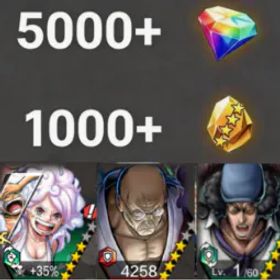 ワンピースバウンティラッシュ Bonney+Nusjuro +Kuzan💎5000+✨1000+