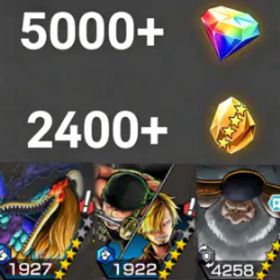 ワンピースバウンティラッシュ MarcusMars+Zoro&Sanji+Saturn💎5000+✨2400+