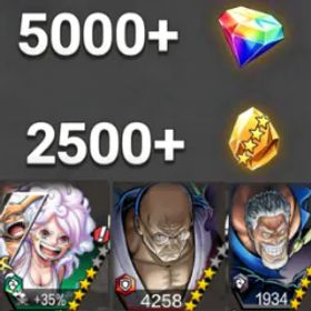 ワンピースバウンティラッシュ Bonney+Nusjuro +Garp+💎5000+✨2500+