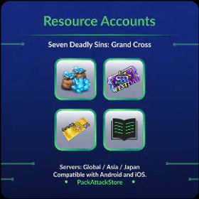 七つの大罪 光と闇の交戦: グラクロ 🔥1500-1600 Diamonds 💎| 1 LR Random Character |🎟️10-30 UR | 🎟️10-15 SSR | Seven Deadly Sins Resource Account