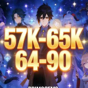 原神 61K-68K Primogems+Intertwined Fates: 64-90