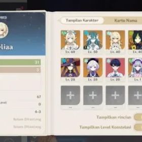 原神 Starter NA| AR31| Vesna+VodyanistaC1+Tighnari+Mona+Qiqi+Mizuki+B5 weapon 1 | Unset All| Lumine